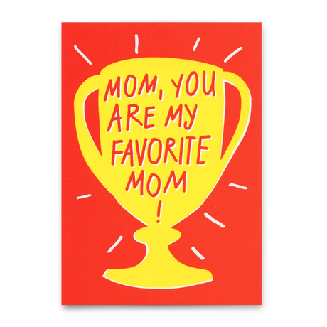 Deli Cards Postkarte "Favorite mom" | Besondere Karte mit Spruch zum Muttertag