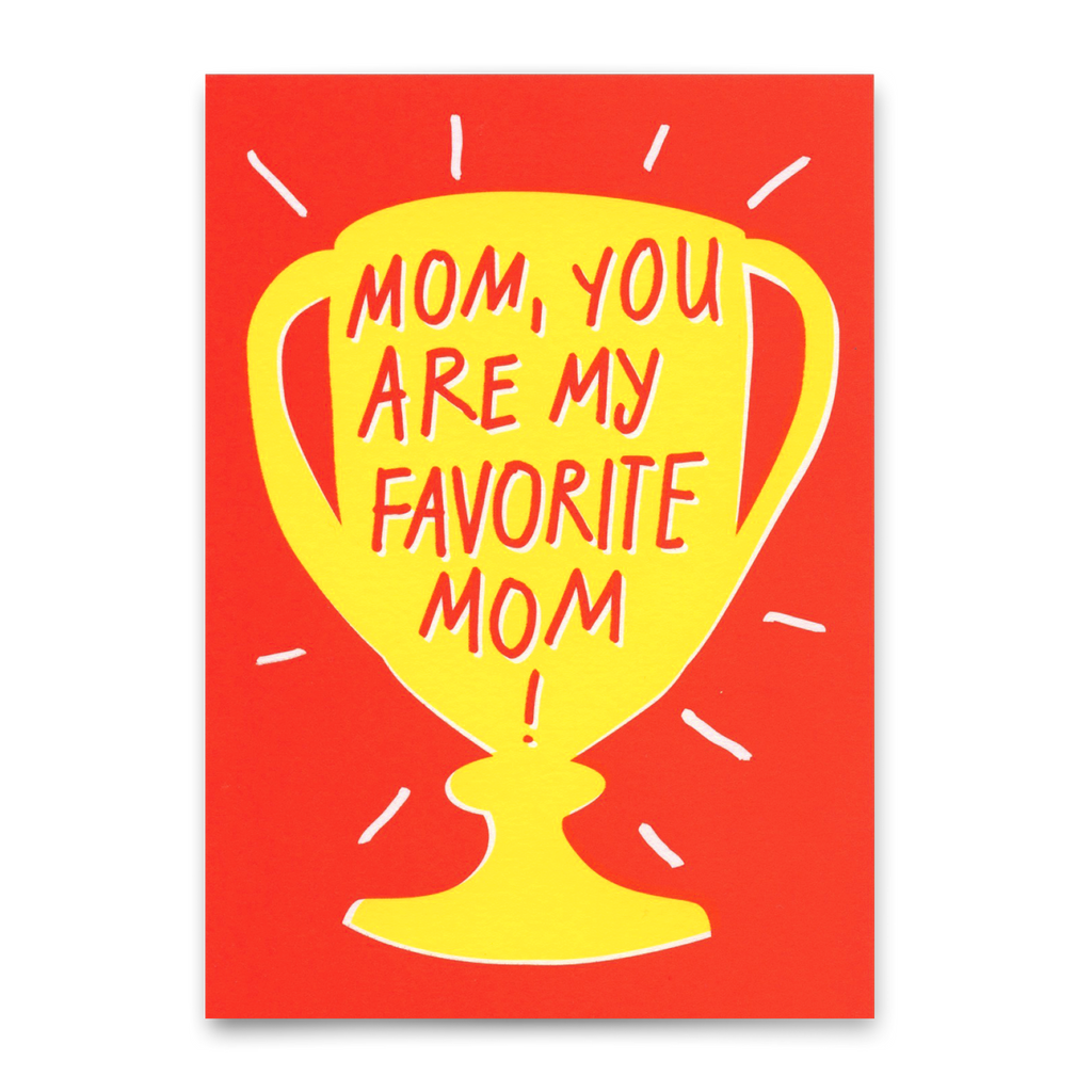 Deli Cards Postkarte "Favorite mom" | Besondere Karte mit Spruch zum Muttertag