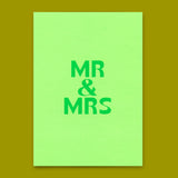 Deli Cards Postkarte "Mr & Mrs Grün" | Schöne Karte zur Hochzeit