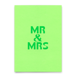 Deli Cards Postkarte "Mr & Mrs Grün" | Schöne Karte zur Hochzeit