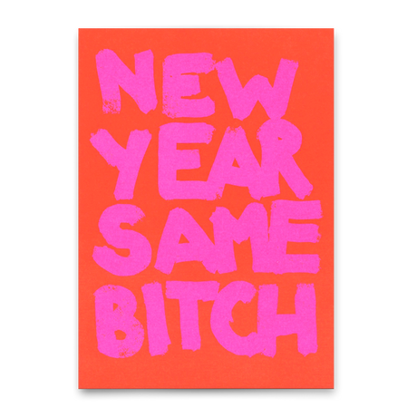 Deli Cards Postkarte "Same bitch" | Lustige Karte mit Spruch zum Geburtstag