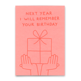 Deli Cards Postkarte "I will remember your birthday" | Lustige Karte zum Geburtstag
