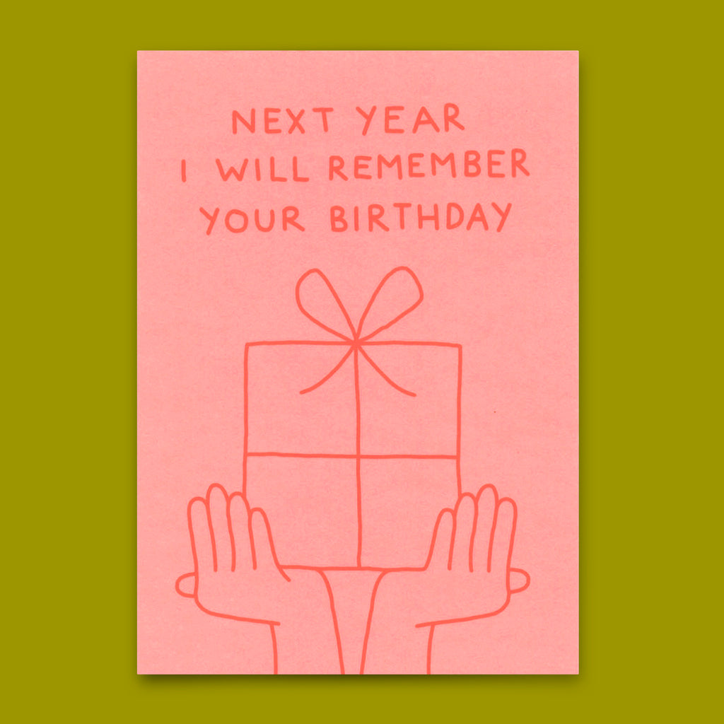 Deli Cards Postkarte "I will remember your birthday" | Lustige Karte zum Geburtstag