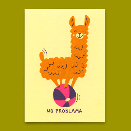 Deli Cards Postkarte "No problama" | Lustige Karte mit Spruch