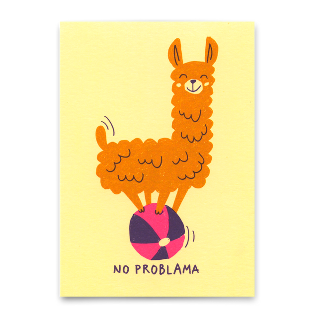 Deli Cards Postkarte "No problama" | Lustige Karte mit Spruch