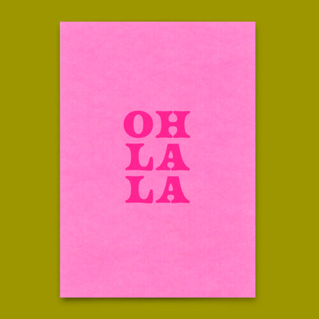 Deli Cards Postkarte "Oh La La Pink" | Schöne Karte für jeden Anlass