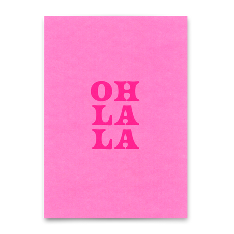 Deli Cards Postkarte "Oh La La Pink" | Schöne Karte für jeden Anlass