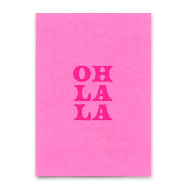 Deli Cards Postkarte "Oh La La Pink" | Schöne Karte für jeden Anlass