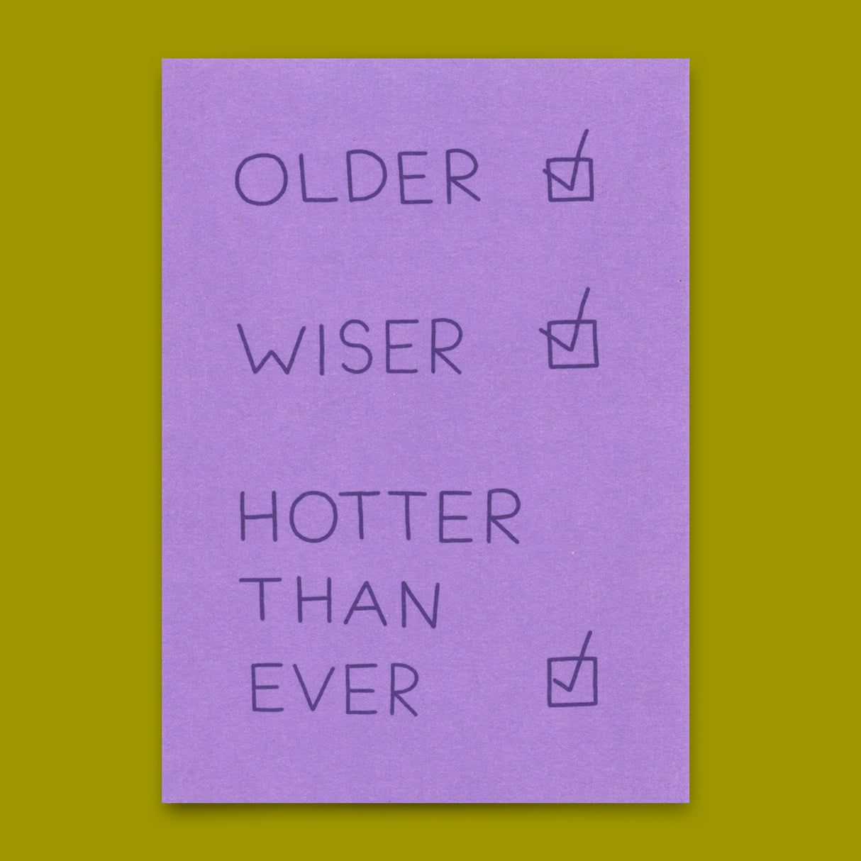 Deli Cards Postkarte "Hotter than ever" | Lustige Karte mit Spruch zum Geburtstag