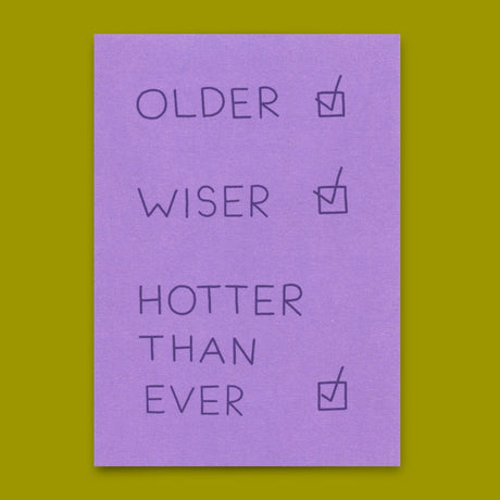 Deli Cards Postkarte "Hotter than ever" | Lustige Karte mit Spruch zum Geburtstag