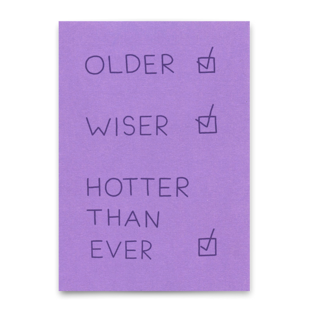 Deli Cards Postkarte "Hotter than ever" | Lustige Karte mit Spruch zum Geburtstag