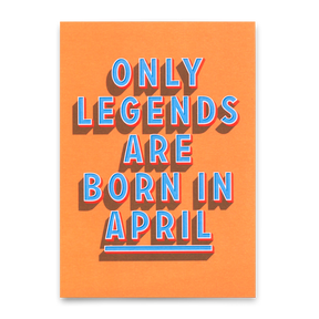 Deli Cards Postkarte "Legends April" | Coole Karte mit Spruch zum Geburtstag