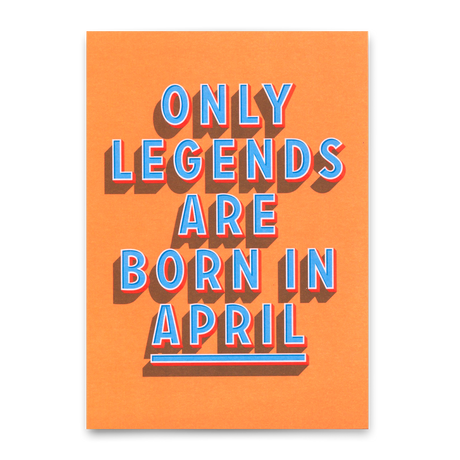 Deli Cards Postkarte "Legends April" | Coole Karte mit Spruch zum Geburtstag