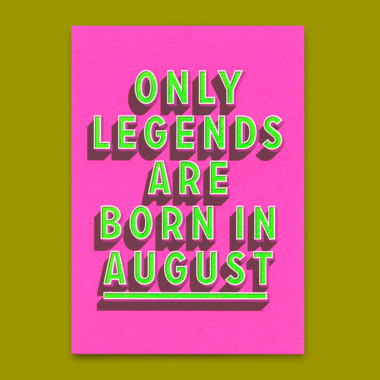 Deli Cards Postkarte "Legends August" | Coole Karte mit Spruch zum Geburtstag