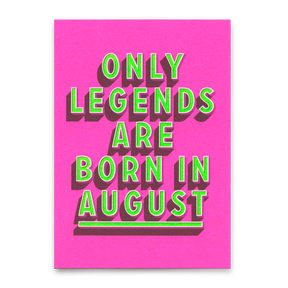 Deli Cards Postkarte "Legends August" | Coole Karte mit Spruch zum Geburtstag