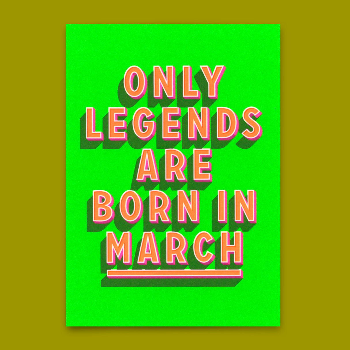 Deli Cards Postkarte "Legends March" | Coole Karte mit Spruch zum Geburtstag