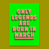 Deli Cards Postkarte "Legends March" | Coole Karte mit Spruch zum Geburtstag
