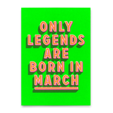 Deli Cards Postkarte "Legends March" | Coole Karte mit Spruch zum Geburtstag