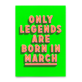 Deli Cards Postkarte "Legends March" | Coole Karte mit Spruch zum Geburtstag