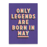 Deli Cards Postkarte "Legends May" | Coole Karte mit Spruch zum Geburtstag