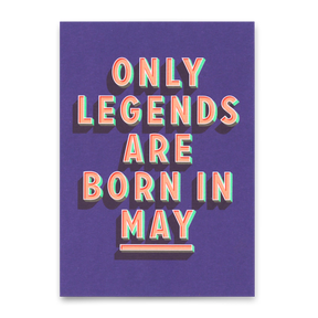 Deli Cards Postkarte "Legends May" | Coole Karte mit Spruch zum Geburtstag