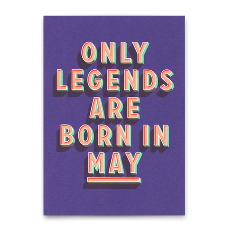 Deli Cards Postkarte "Legends May" | Coole Karte mit Spruch zum Geburtstag