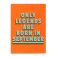Deli Cards Postkarte "Legends September" | Coole Karte mit Spruch zum Geburtstag