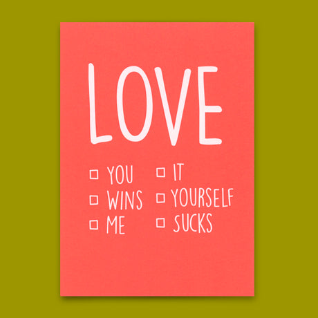Deli Cards Postkarte "Love you/me" | Besondere Karte für jeden Anlass