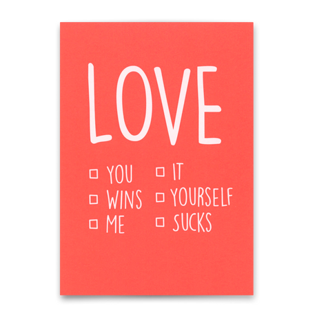 Deli Cards Postkarte "Love you/me" | Besondere Karte für jeden Anlass