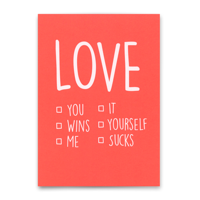 Deli Cards Postkarte "Love you/me" | Besondere Karte für jeden Anlass