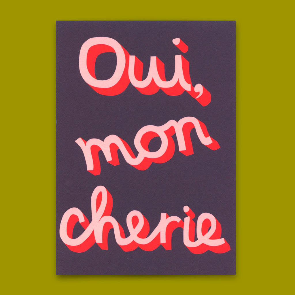 Deli Cards Postkarte "Oui, mon chérie" | Besondere Karte mit Spruch