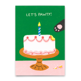 Deli Cards Postkarte "Pawty cat" | Besondere Karte mit Katzen-Motiv zum Geburtstag