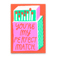 Deli Cards Postkarte "Perfect match" | Besondere Karte für Verliebte