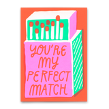 Deli Cards Postkarte "Perfect match" | Besondere Karte für Verliebte