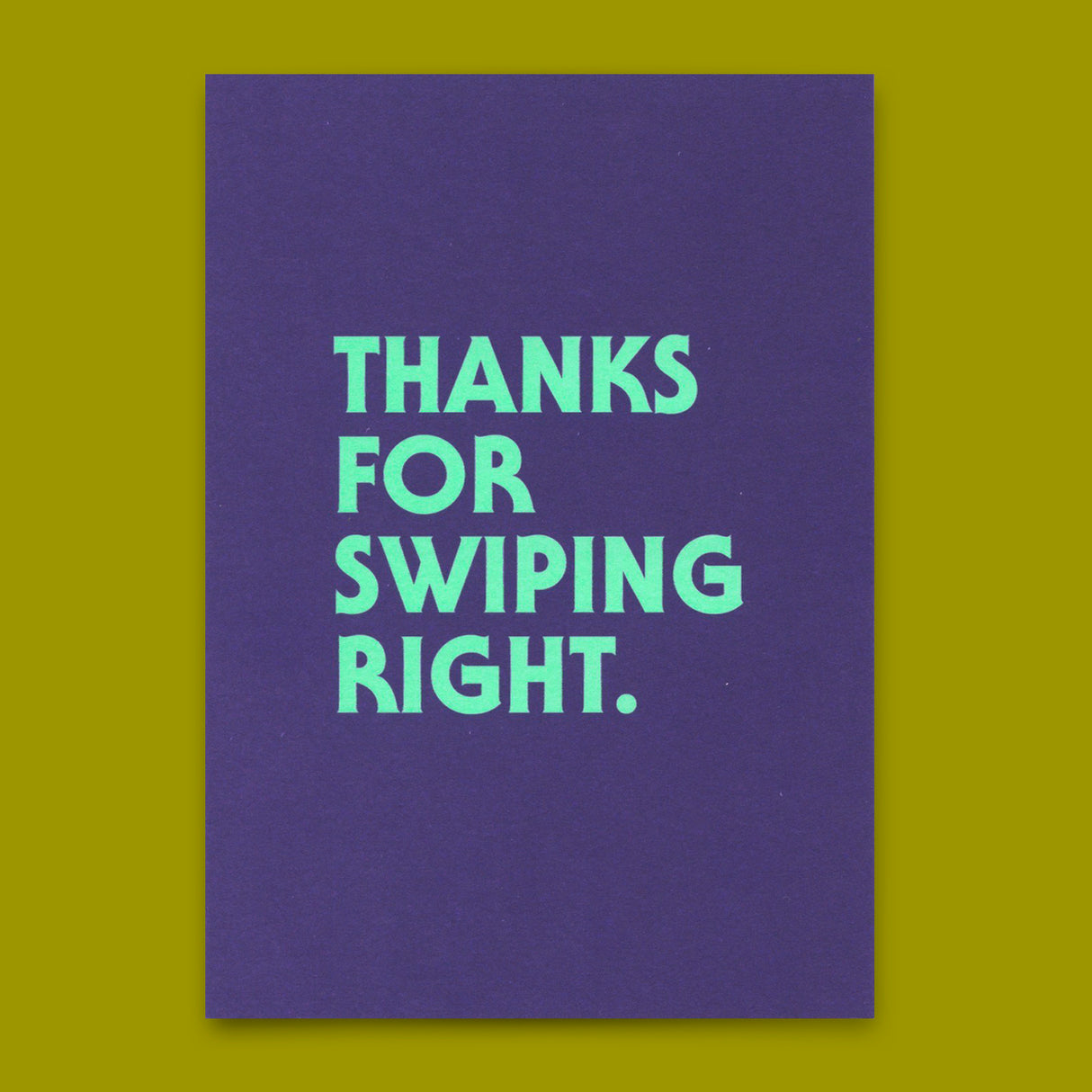 Deli Cards Postkarte "Swiping right" | Lustige Karte mit Spruch für Verliebte