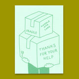 Deli Cards Postkarte "Thanks for your help" | Besondere Karte mit Spruch