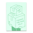 Deli Cards Postkarte "Thanks for your help" | Besondere Karte mit Spruch