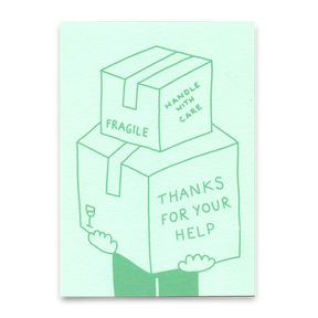 Deli Cards Postkarte "Thanks for your help" | Besondere Karte mit Spruch