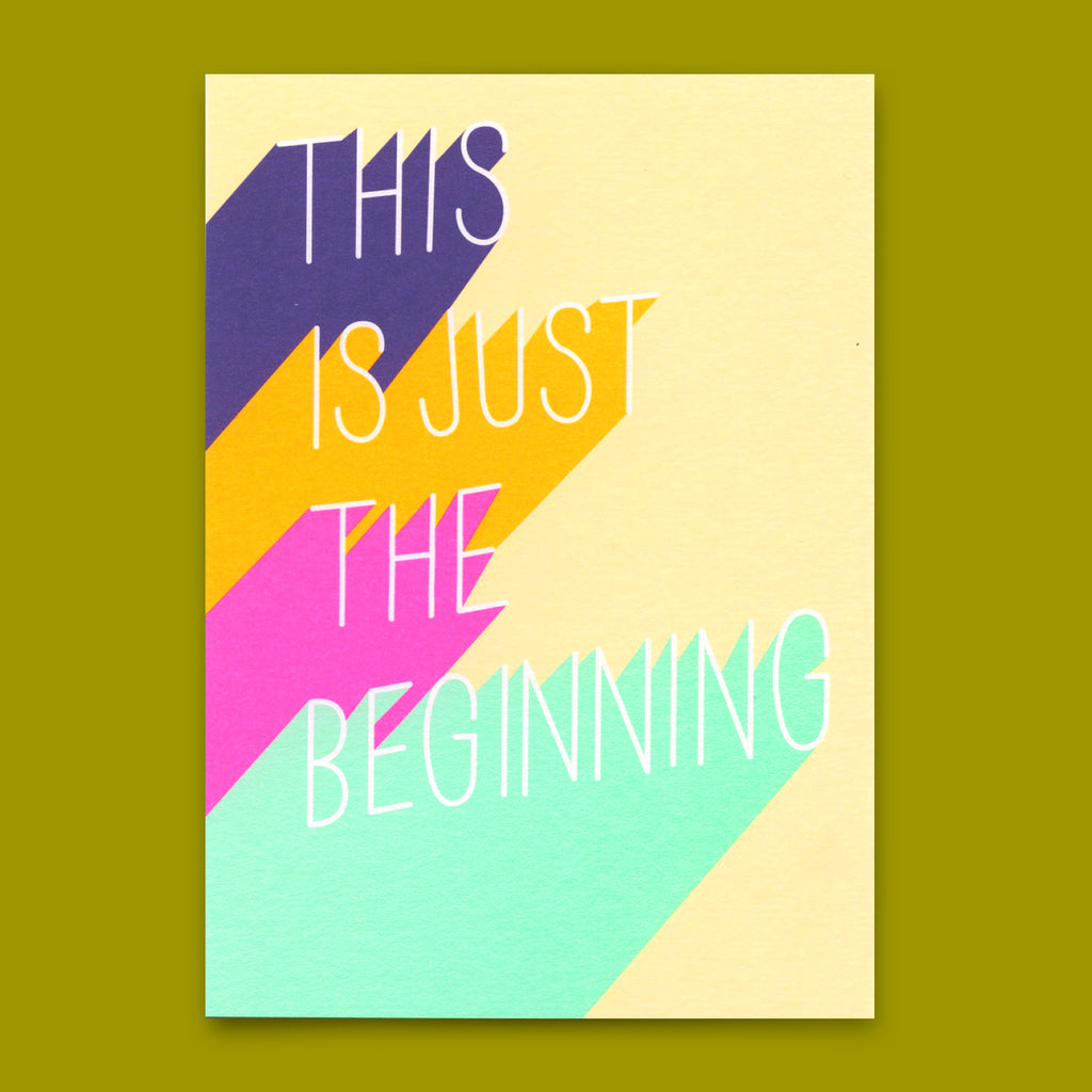 Deli Cards Postkarte "This is just the beginning" | Besondere Karte für jeden Anlass