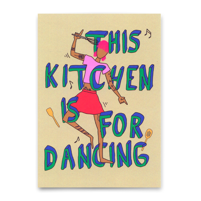 Deli Cards Postkarte "This kitchen" | Ausgefallene Karte mit Spruch für jeden Anlass