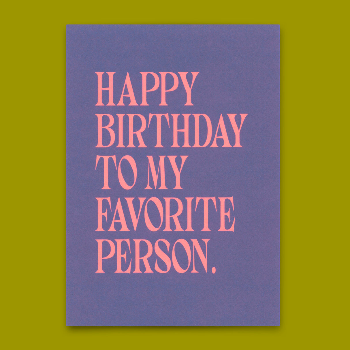 Deli Cards Postkarte "Favorite person Typo" | Schöne Karte mit Spruch zum Geburtstag