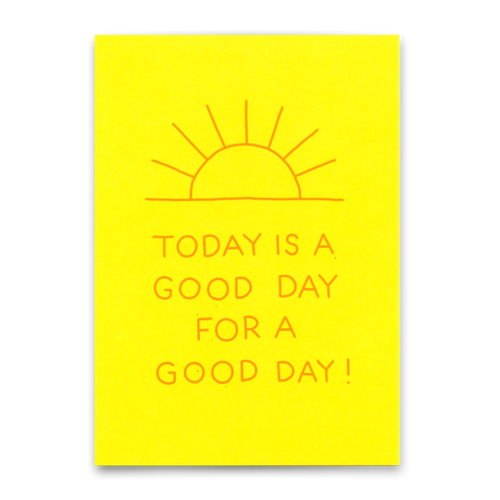 Deli Cards Postkarte "Good day" | Besondere Karte mit Spruch für jeden Anlass