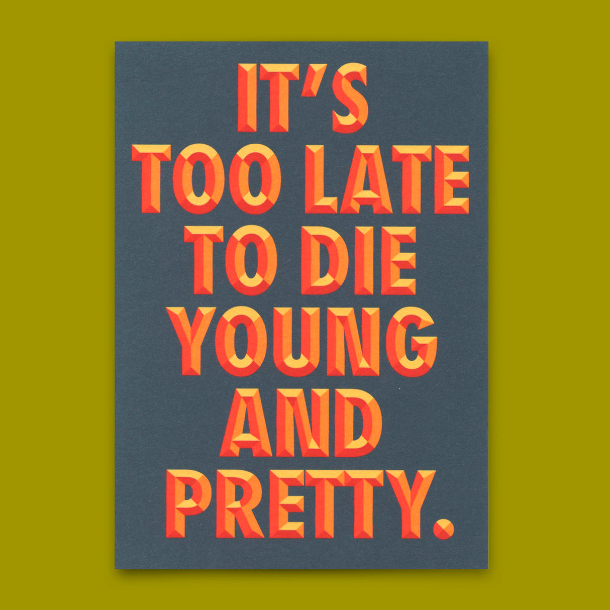 Deli Cards Postkarte "Young and pretty" | Lustige Karte mit Spruch zum Geburtstag