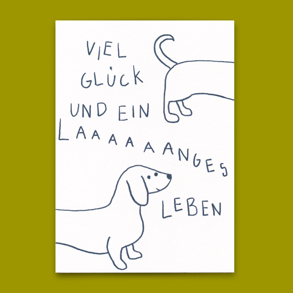 Deli Cards Postkarte "Langes Leben" | Besondere Karte mit Hunde-Motiv zum Geburtstag