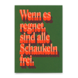 Deli Cards Postkarte "Wenn es regnet" | Besondere Karte mit Spruch
