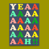 Deli Cards Postkarte "Yeaaaaah" | Schöne Karte für jeden Anlass