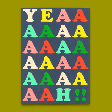 Deli Cards Postkarte "Yeaaaaah" | Schöne Karte für jeden Anlass