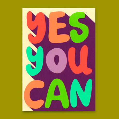 Deli Cards Postkarte "Yes you can" | Besondere Karte mit Spruch
