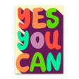 Deli Cards Postkarte "Yes you can" | Besondere Karte mit Spruch