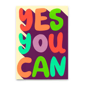 Deli Cards Postkarte "Yes you can" | Besondere Karte mit Spruch